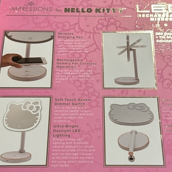 Impressions Vanity Company X Hello Kitty | LED Rechargeable Mirror - Picture 6 of 6